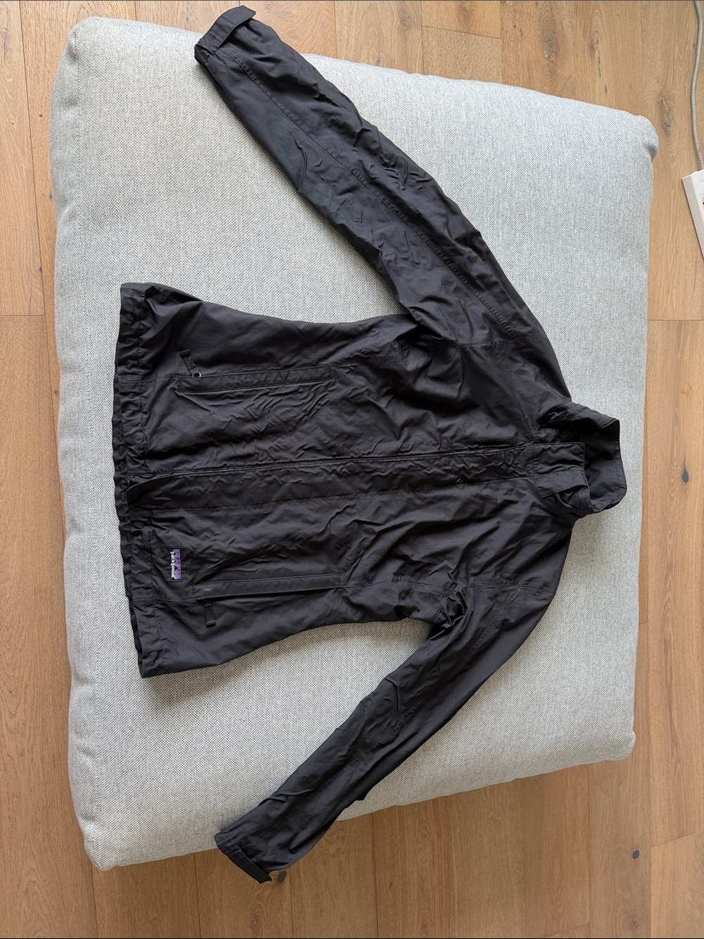 Patagonia Black Packable Windbreaker Jacket